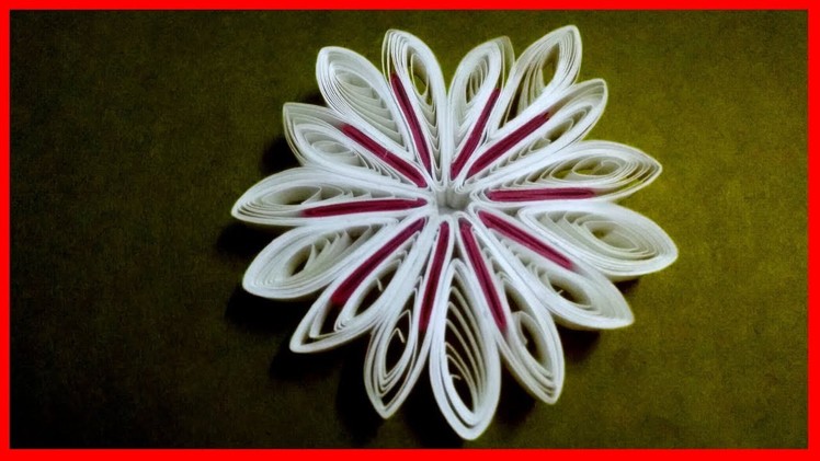 Quilled Flower Ornaments - Quilling Flower - Quilling Flower Greeting Card