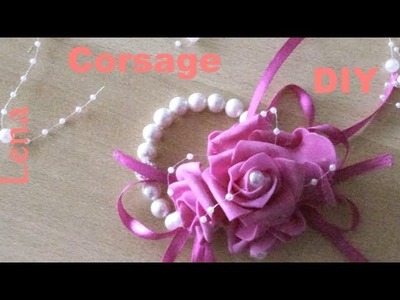 Rosen Perlen Armband machen - Blumen Armband - Blumenschmuck basteln - How to make a Corsage