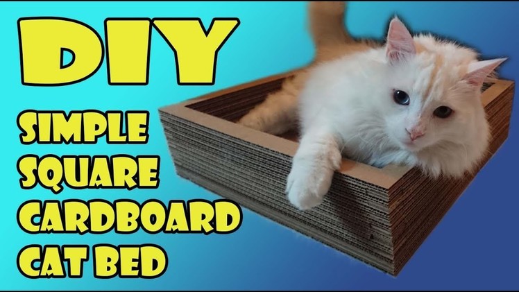 Simple DIY Square Cardboard Cat Bed