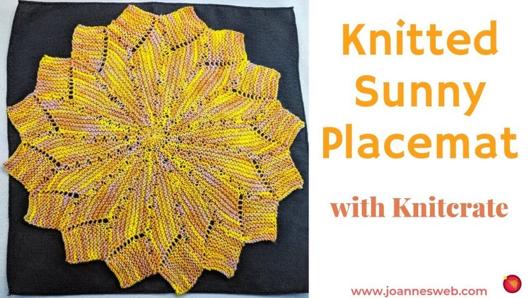 Sunny Knitted Placemat with Knitcrate  - Knitting Home Decor
