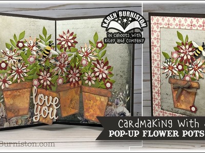 Cardmaking with Dies: Pop up Flower Pots + Save the Crafty YouTuber Video Hop