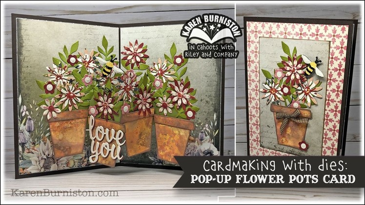 Cardmaking with Dies: Pop up Flower Pots + Save the Crafty YouTuber Video Hop
