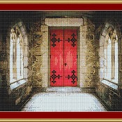 Church Door Cross Stitch Pattern