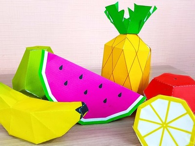 COLORS FRUITS FROM PAPER OR CARDBOARD | DIY