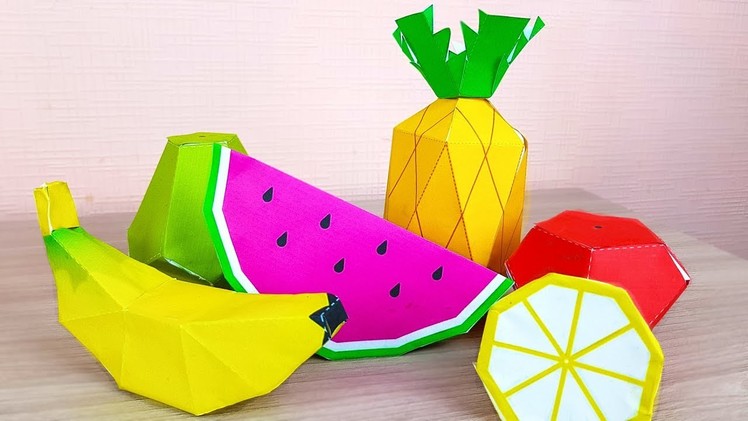 COLORS FRUITS FROM PAPER OR CARDBOARD | DIY
