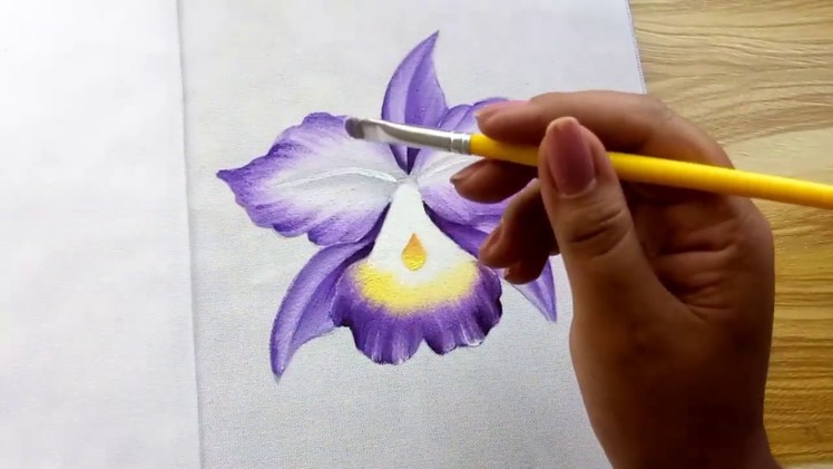 Como Pintar Orquídea. How to paint Orchid