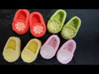 Crochet 3 inch Baby Loafers.Slippers