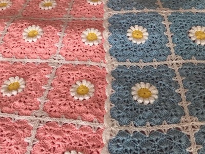 Crochet baby blanket.crochet flower blanket.
