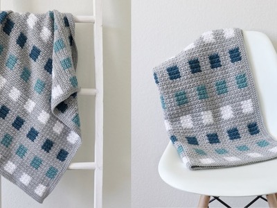 Crochet Even Squares Baby Blanket