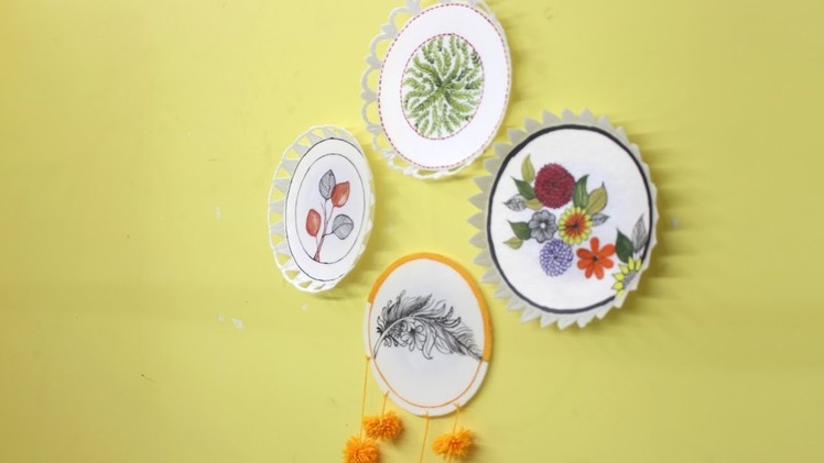 Decor Craft With Disposable Plate - Party Plate Craft Idea | Thermocol Plate Idea | Home Decor Hacks