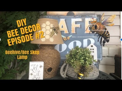 DIY BEEHIVE.BEE SKEP LAMP - DIY BEE DECOR EPISODE #2