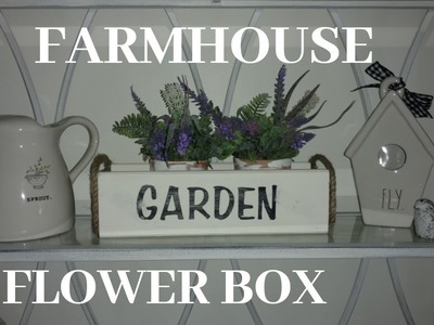 Diy farmhouse flower box. diy flower garden box.diy farmhouse box