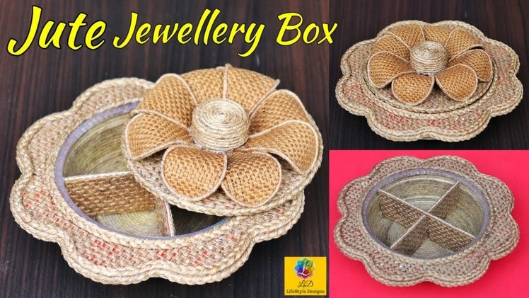 DIY Jewelry Organizer With Jute Rope And Cardboard | Multipurpose Organizer Craft | Jute Craft Idea