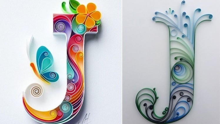 DIY Paper Quilling Letter Art | Letter J | Part 10 | Craft Ideas