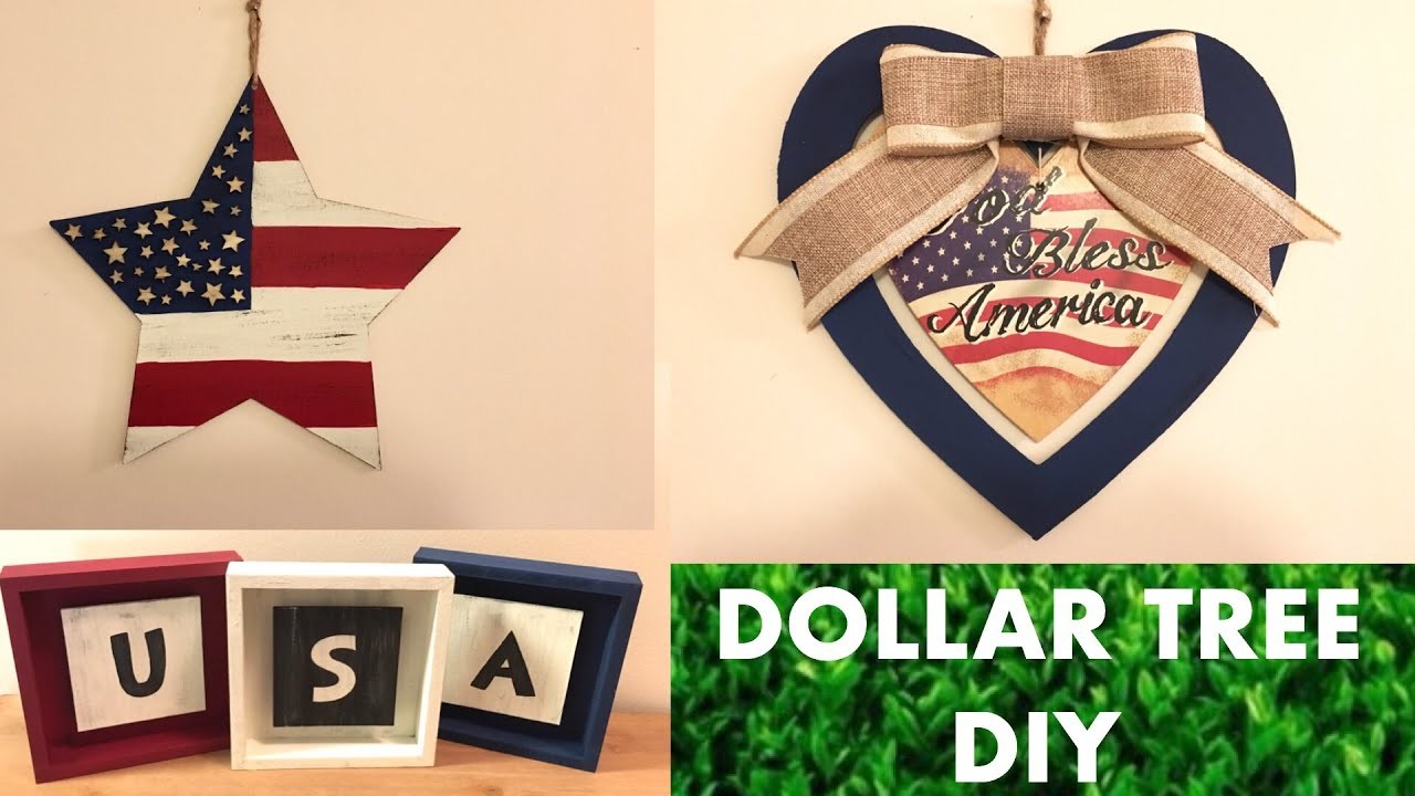 DOLLAR TREE DIY PATRIOTIC.4TH OF JULY DECOR!!!