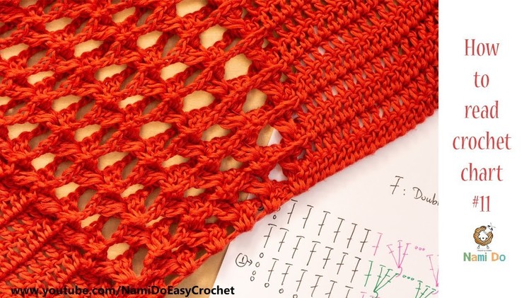 Easy Crochet: How to read crochet chart #11
