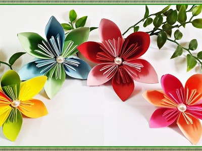 Easy origami paper flower for beginners  ||  Kids origami ideas  ||  Origami flower