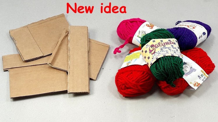Genius Craft Idea with Woolen & Cardbord | DIY arts and crafts | DIY HOME DECO