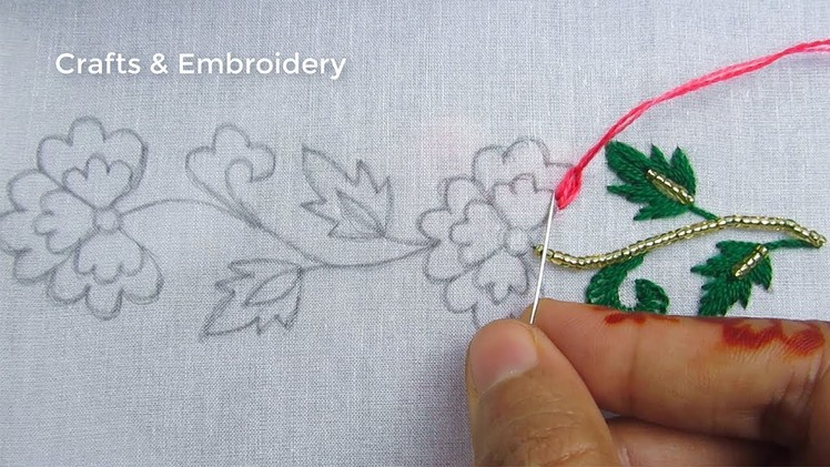 Hand Embroidery, New Border Design Embroidery Tutorial