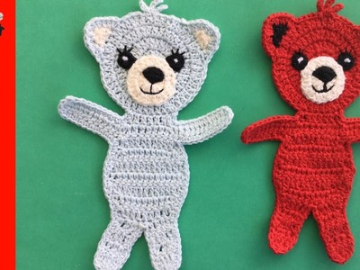 How to Crochet a Teddy Bear Crochet Applique - Crochet Tutorial