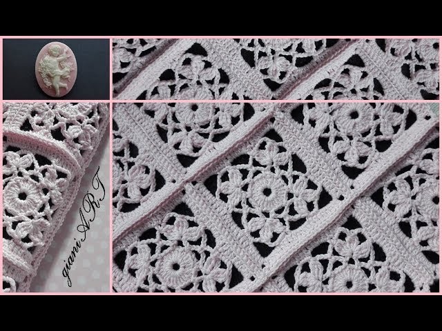 How to Join Crochet Lace Flower Granny Square together