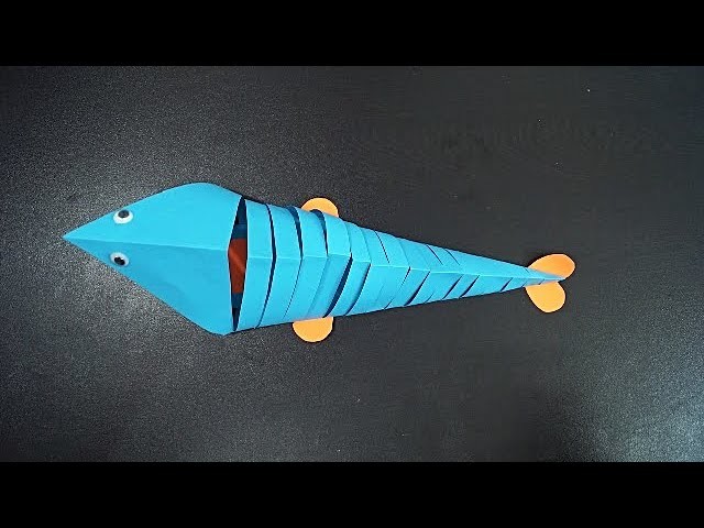 How to Make a 3D Paper Fish for Kids || DIY Origami || Fish Craft Easy