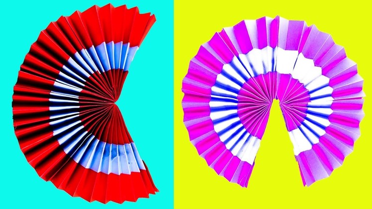 How to Make a Amazing Paper Fan | Origami | Diy Hand Fan Out of Color Papers | NK Crafts