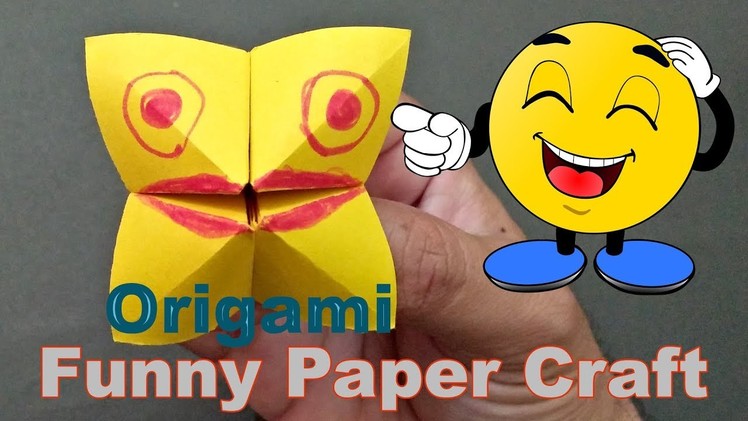 How to make funny face paper craft for kids, Origami craft tutorial | Q&S TUBE