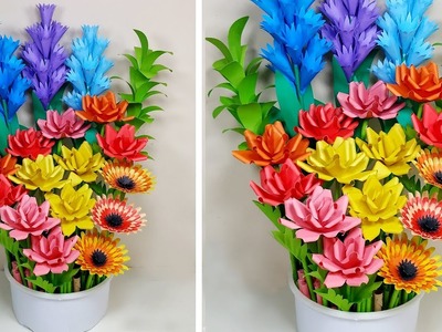 How to Make Paper Flower Bouquet Gift & Decoration Idea!! Paper Craft Idea | Abigail Paper Crafts