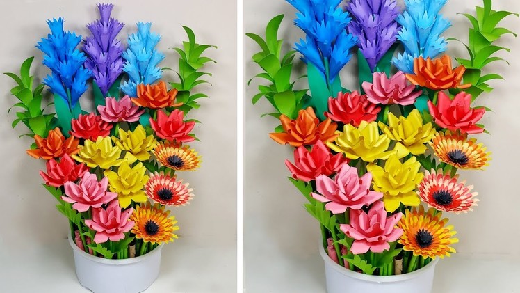 How to Make Paper Flower Bouquet Gift & Decoration Idea!! Paper Craft Idea | Abigail Paper Crafts