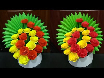 How To Make Paper Flower Bouquet. Easy Paper Flower Bouquet. Floral decoration