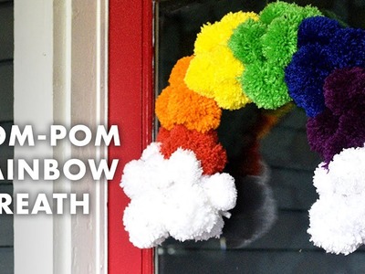 Make a Pom-Pom Rainbow Wreath - DIY Wreaths - HGTV Handmade