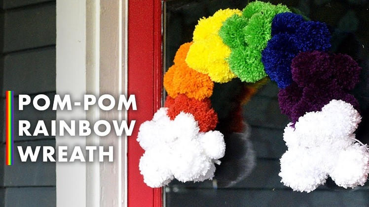 Make a Pom-Pom Rainbow Wreath - DIY Wreaths - HGTV Handmade