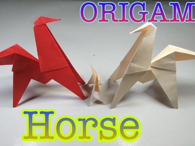 ORIGAMI Horse . How to make an easy paper Horse