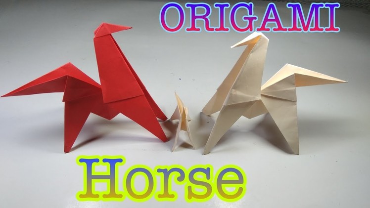 ORIGAMI Horse . How to make an easy paper Horse