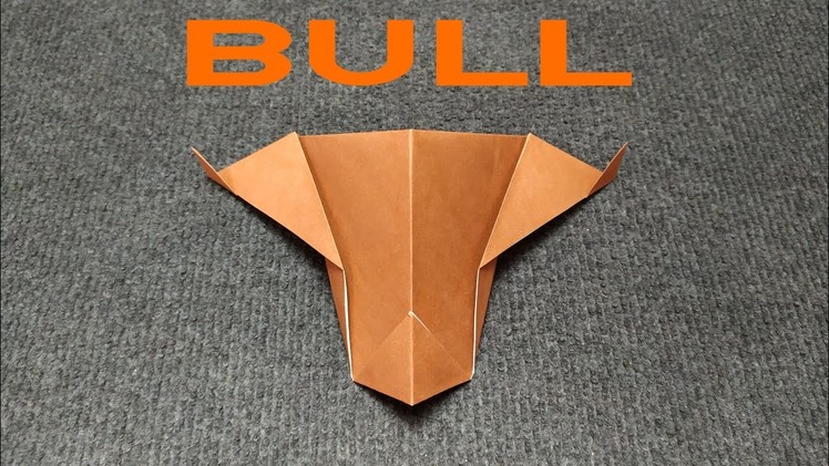 ORIGAMI PAPER BULL. How to make a paper Bull.