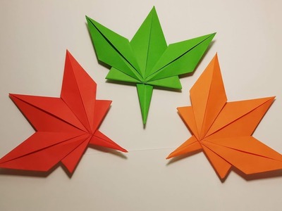 Origami Tutorial: Japanese Maple Leaf.How to make an origami Maple Leaf