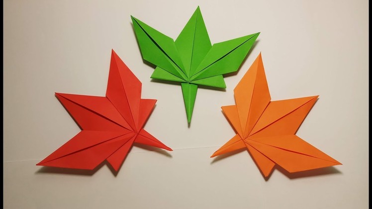 Origami Tutorial: Japanese Maple Leaf.How to make an origami Maple Leaf