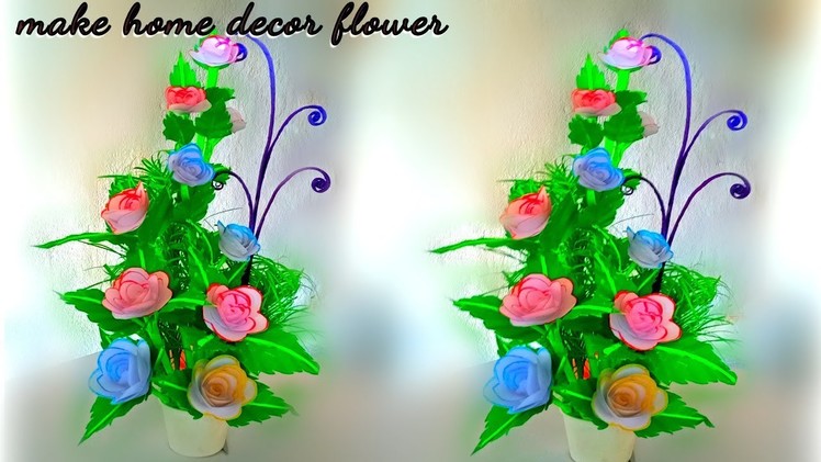 Paper flower crafts for home decoration. art and craft with paper flower