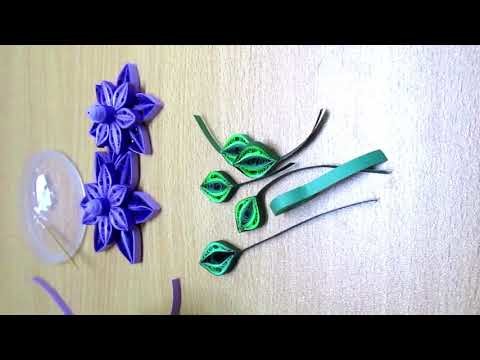 Paper quilling flower card.How to make easy greetings card. Quilling card