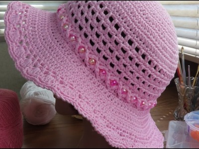 Part 3 Crochet Sparkly Summer Sun Hat