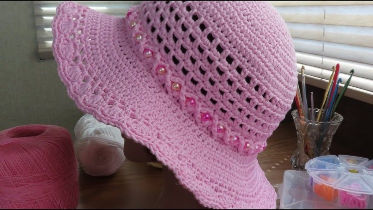 Part 3 Crochet Sparkly Summer Sun Hat