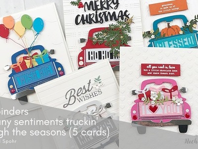 Spellbinders | Truckin' Through the Seasons So Many Sentiments (5 cards)
