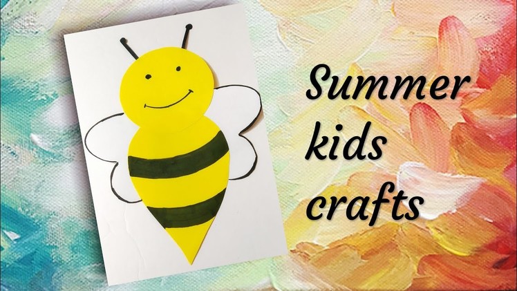 Summer kids crafts | Bee paper crafts | Paper crafts for kids | how to make honey bee with paper