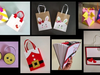 6 Quick and Easy Paper Bags | DIY | Art and Craft | Gift Bags