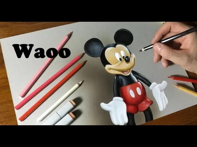 Amazing 3D Art of Mickey Mouse Easy Paper Art and Craft