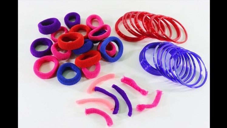 Amazing Craft Ideas From Waste Rubber Bands ! Reuse Hair Rubber Bands !