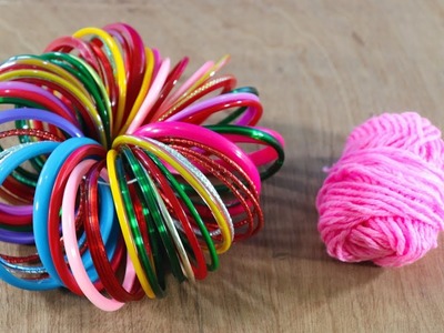 Amazing Craft Out Of Bangles ! Reuse Old Bangles ! Waste Bangles Craft Ideas !