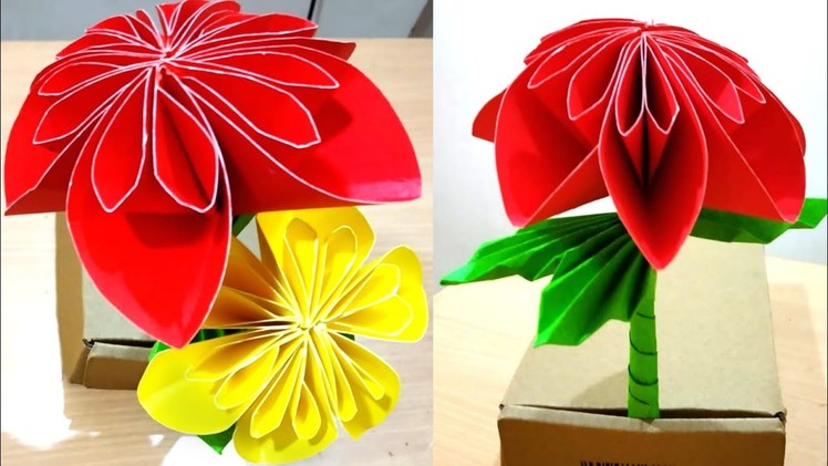 Amazing Paper Flower Craft | Paper Flower Craft In 5 Minutes | #DIY Crafts