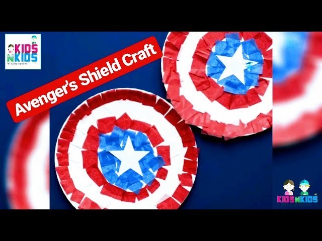 Avengers Craft For Kids | Fast And Easy Way To Make Captain America Shield | By Kidsnkids